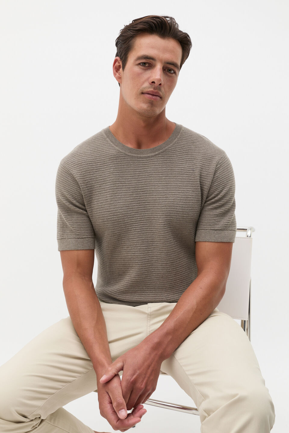 Knit Tee  Ash Marle