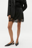 Lace Detail Mini Skirt  Black  hi-res