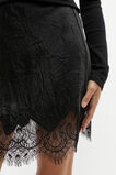 Lace Detail Mini Skirt  Black  hi-res