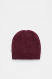 Fluffy Textured Beanie  Plum Red Marle  hi-res