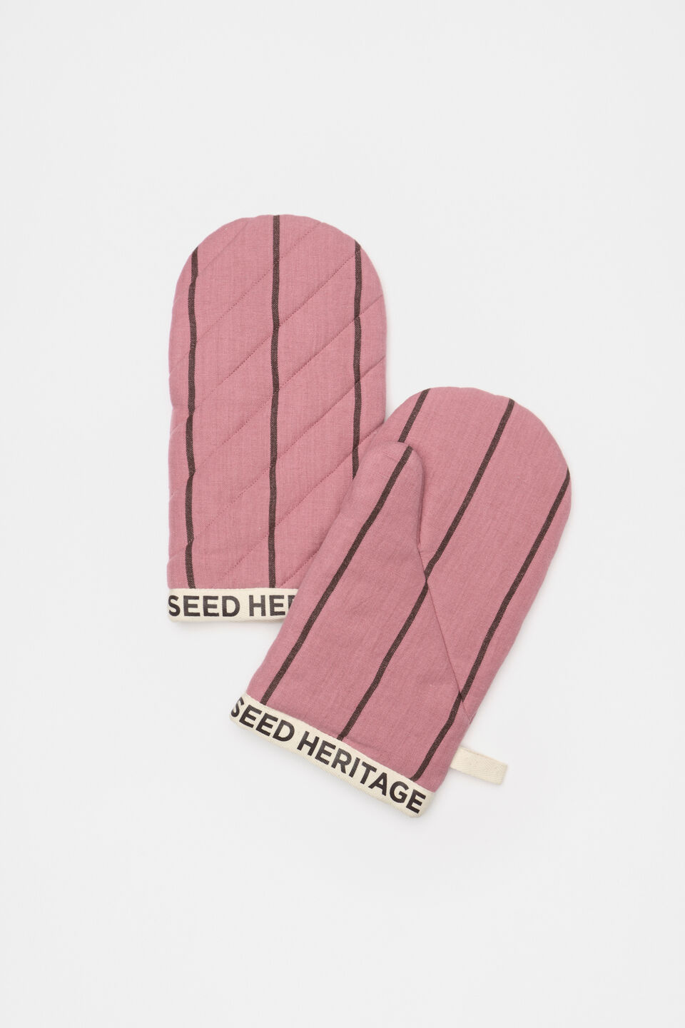 Aamira Striped Oven Mitts  Mauve