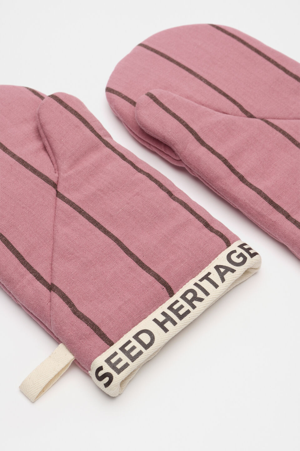 Aamira Striped Oven Mitts  Mauve