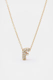 Initial Jewel Bubble Necklace  F  hi-res