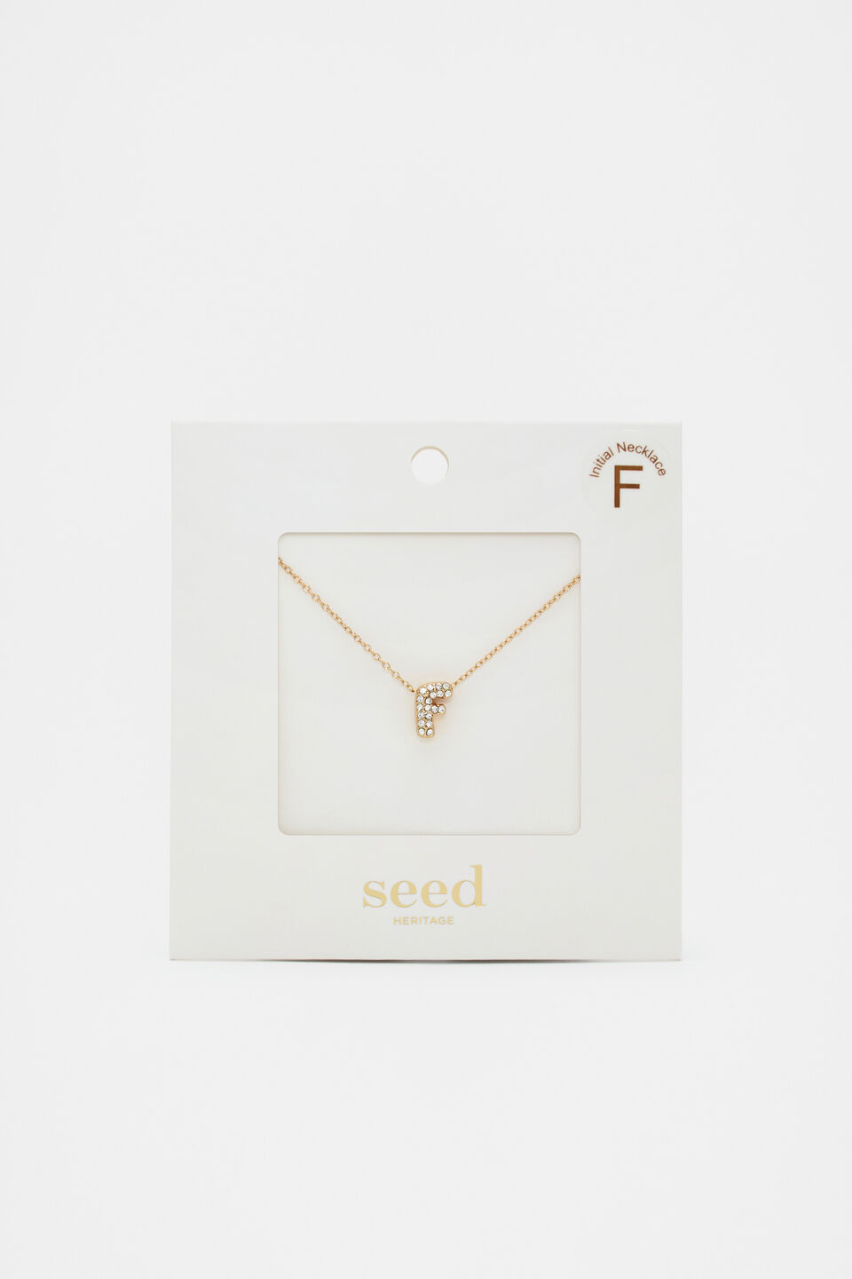 Initial Jewel Bubble Necklace  F