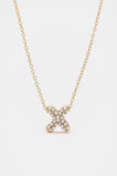 Initial Jewel Bubble Necklace  X  hi-res