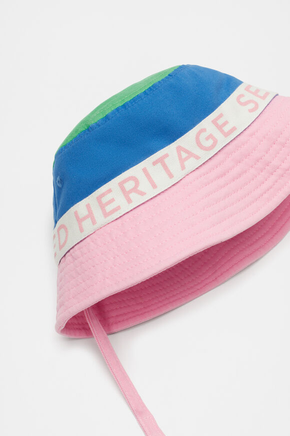 Heritage Colour Block Sun Hat  Candy Pink  hi-res