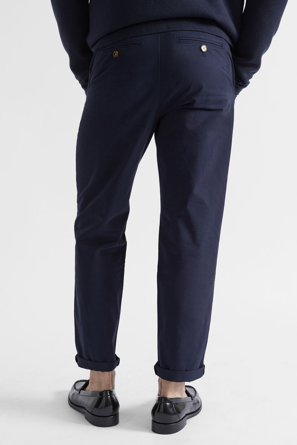 Pleat Front Pant  Midnight Blue