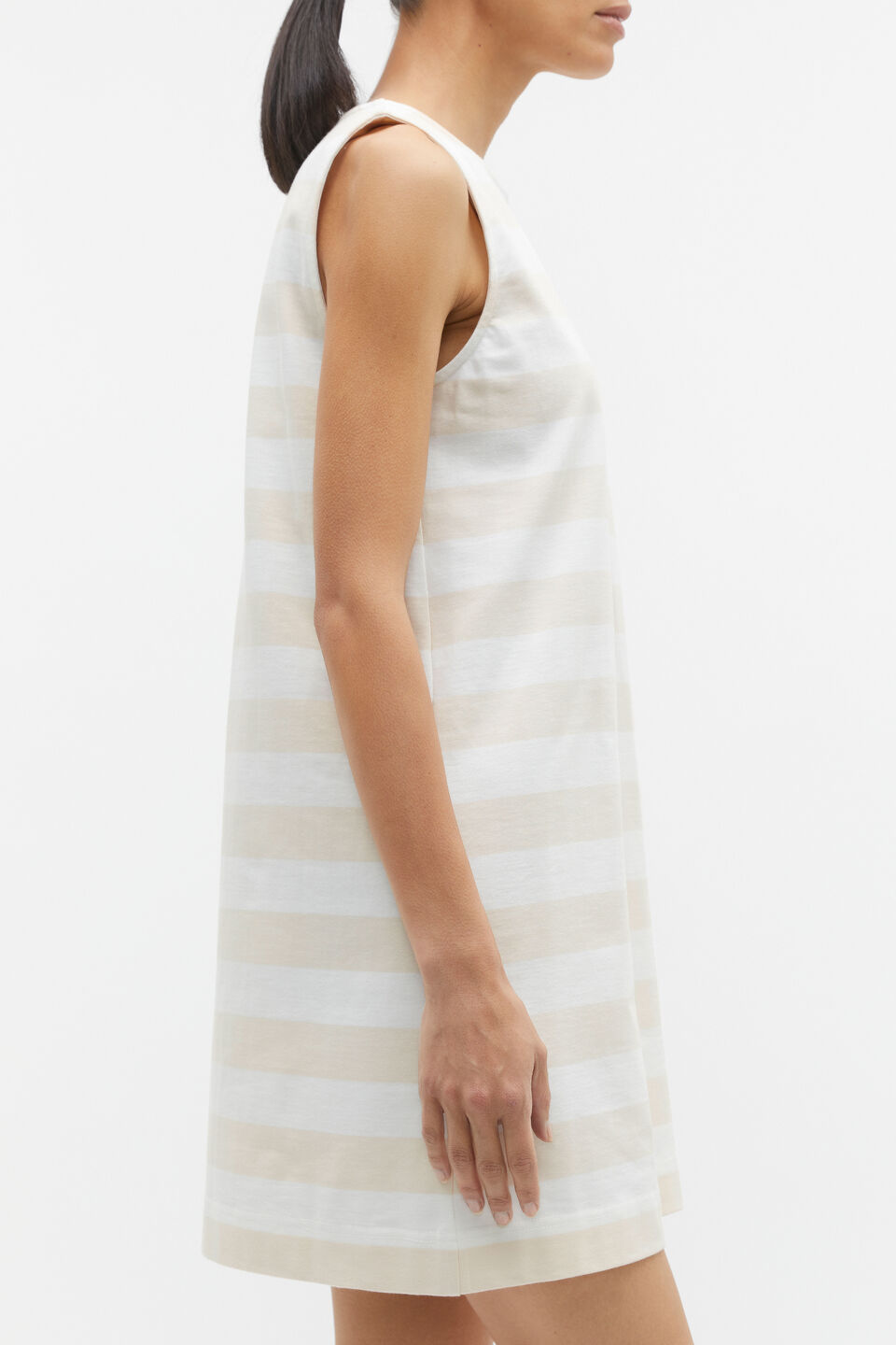 Jersey Mini Shift Dress  Frappe Stripe