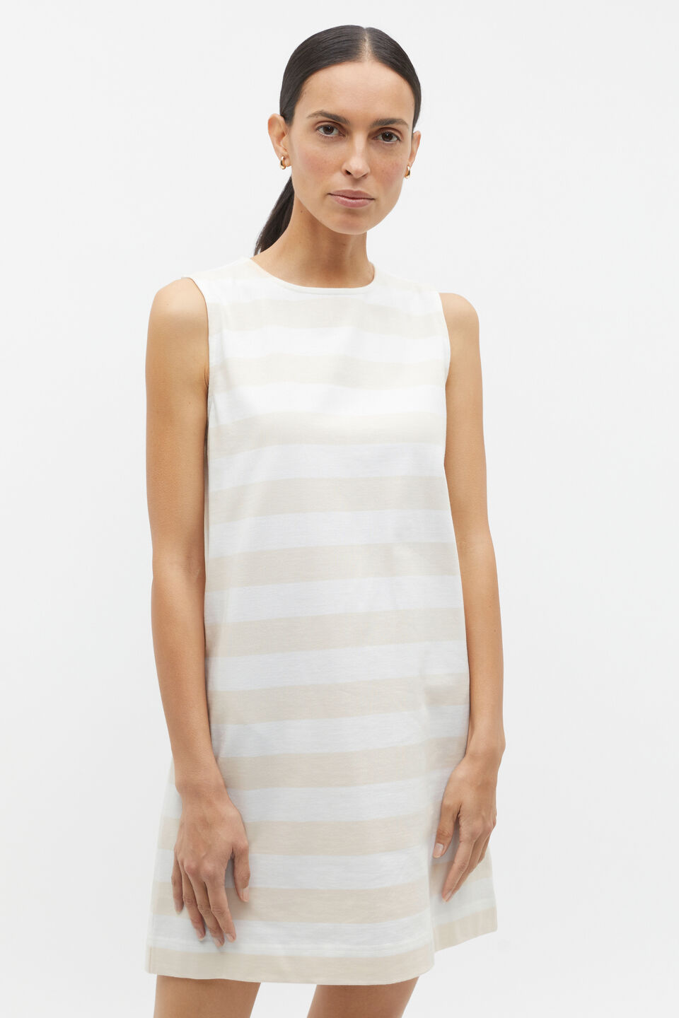 Jersey Mini Shift Dress  Frappe Stripe