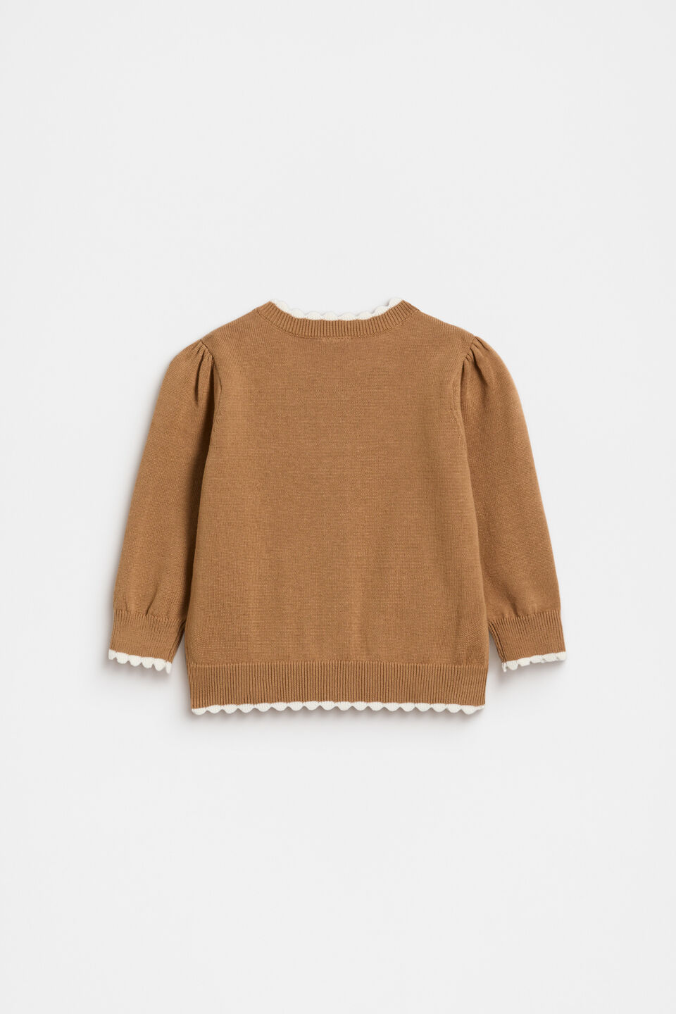 Heart Knit Cardigan  Salted Caramel
