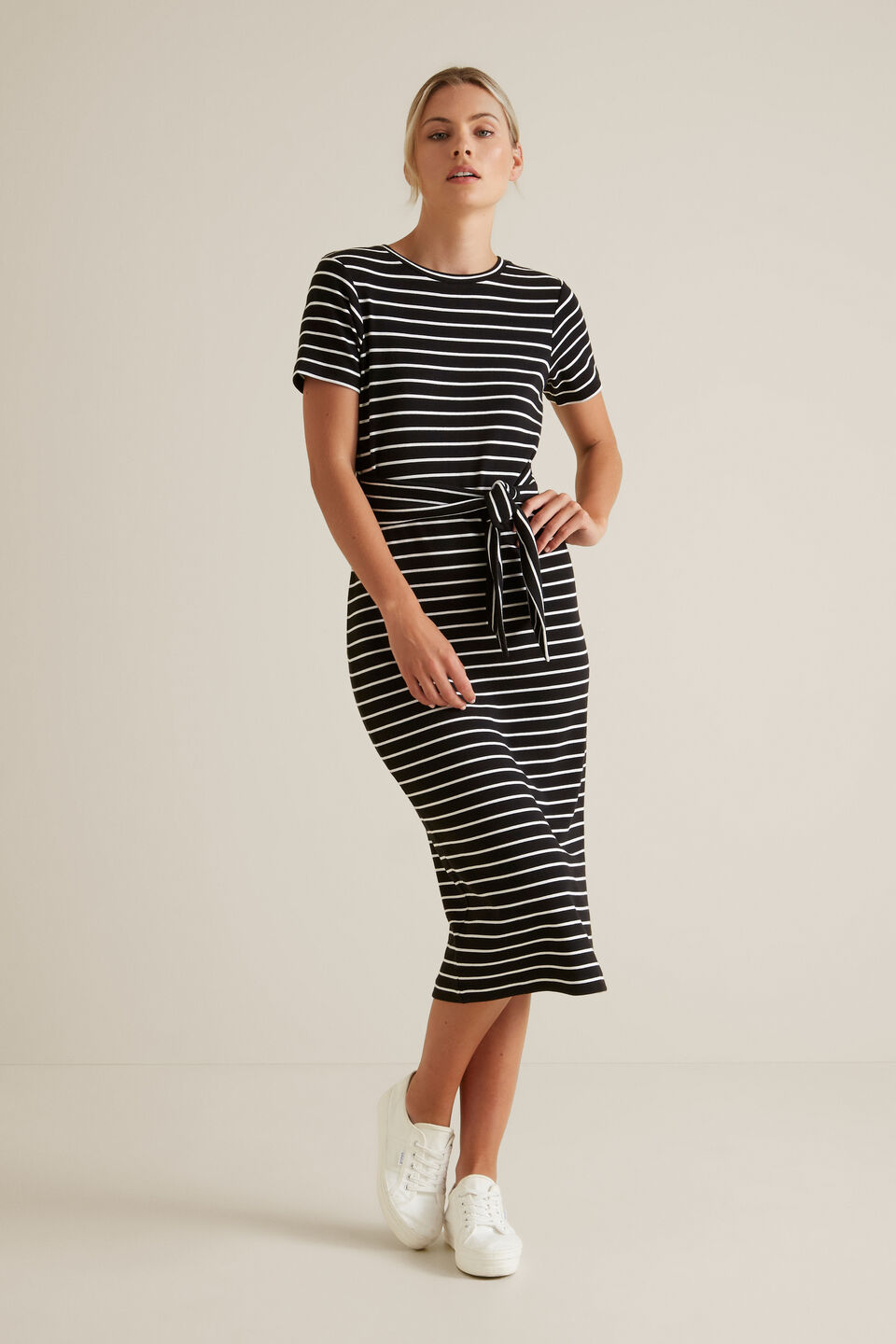 Tie Up T-Shirt Dress  
