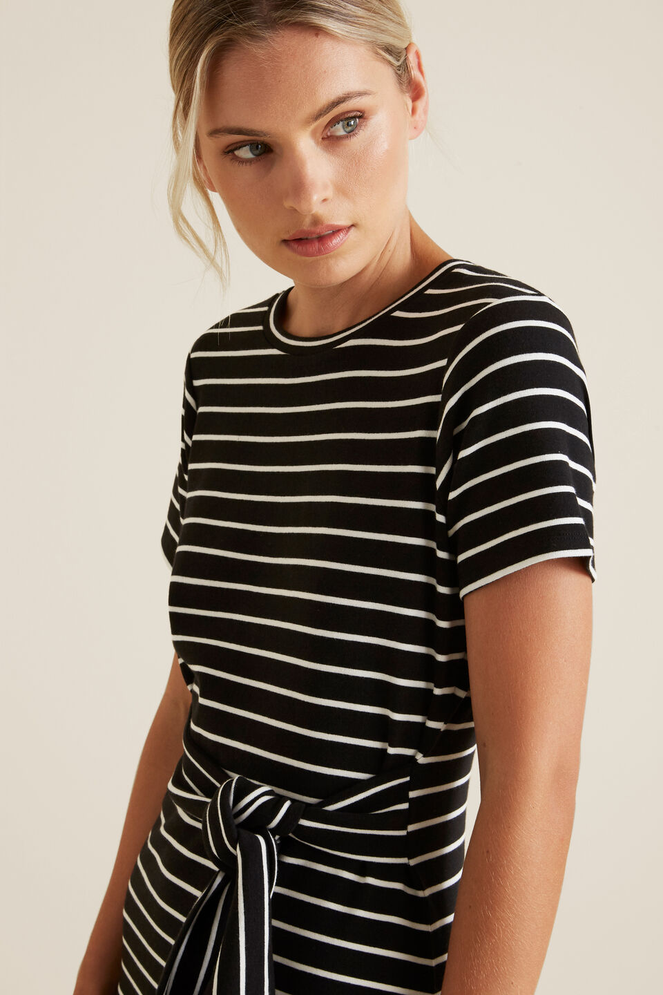 Tie Up T-Shirt Dress  