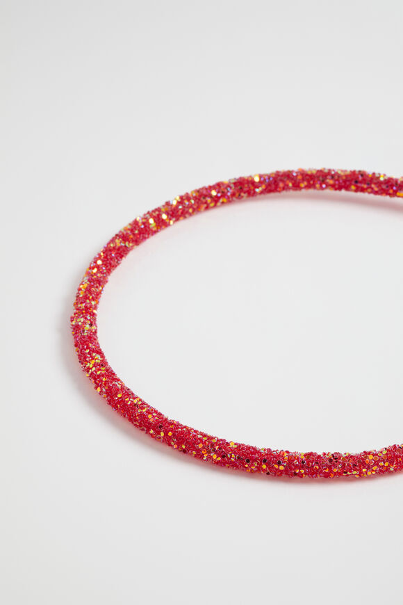 Glitter Alice Band  Red  hi-res