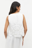 Lace Broderie Shell Top  Whisper White  hi-res