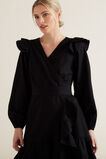 Wrap Front Frill Dress    hi-res