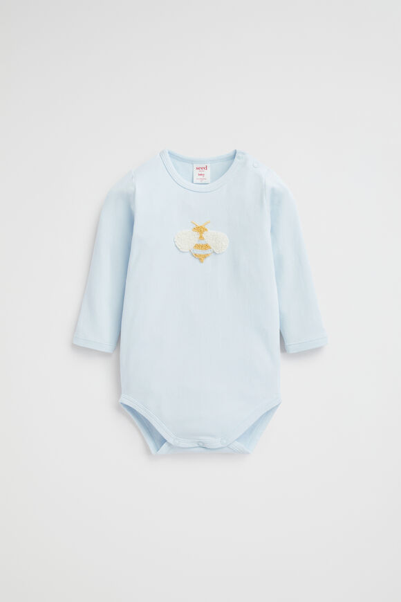Bee Bodysuit  Ice Blue  hi-res