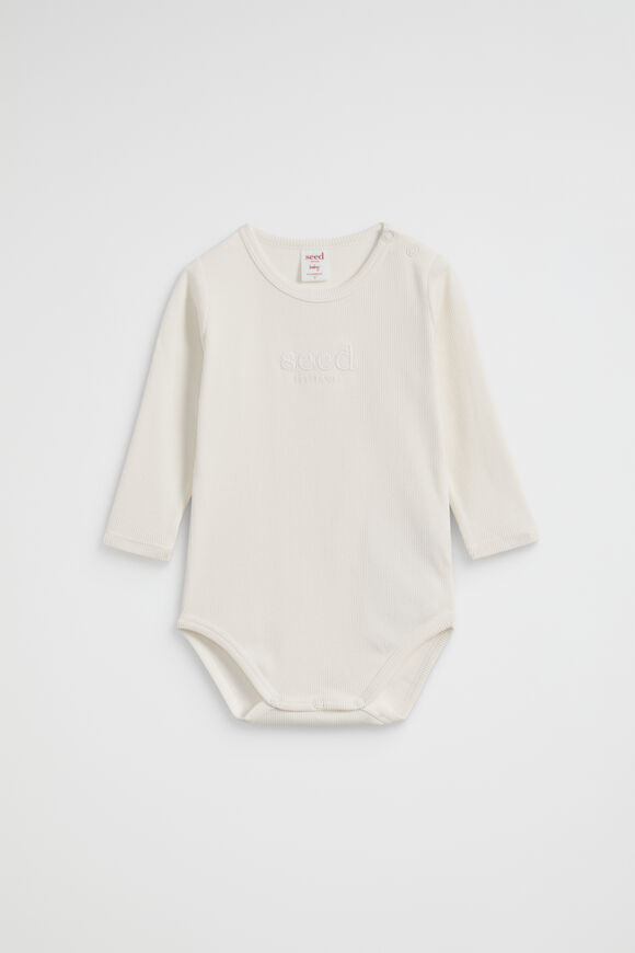 Core Rib Logo Bodysuit  Canvas  hi-res
