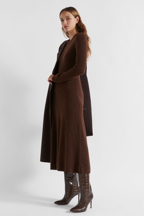 Seam Front Knit Dress  Dark Espresso Marle  hi-res