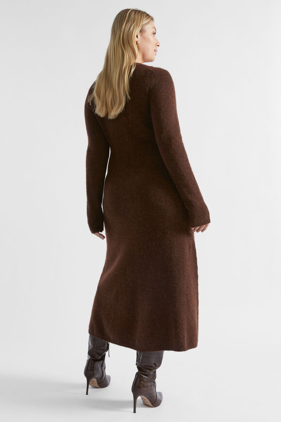 Seam Front Knit Dress  Dark Espresso Marle  hi-res