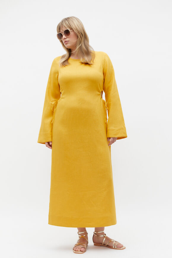 Linen Tie Detail Maxi Dress  Sundaze  hi-res