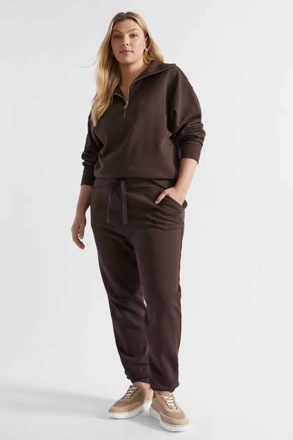 Core Heritage Half Zip Sweat  Dark Espresso  hi-res
