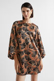 Satin Abstract Floral Mini Dress  Abstract Floral  hi-res