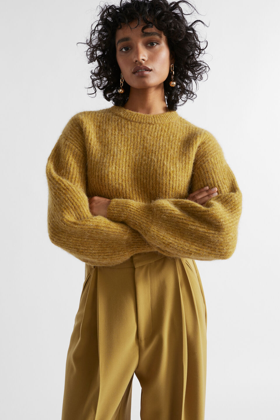 Wool Blend Easy Knit  Honey Gold Marle
