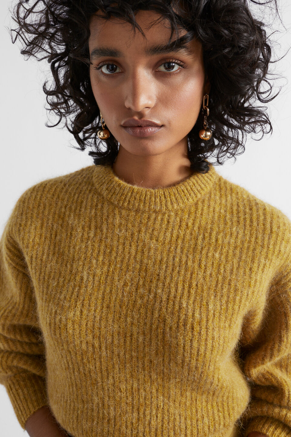 Wool Blend Easy Knit  Honey Gold Marle