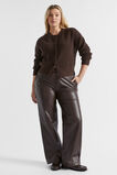 Merino Button Up Knit Cardigan  Dark Espresso Marle  hi-res