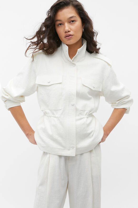 Textured Utility Jacket  Cloud Cream  hi-res