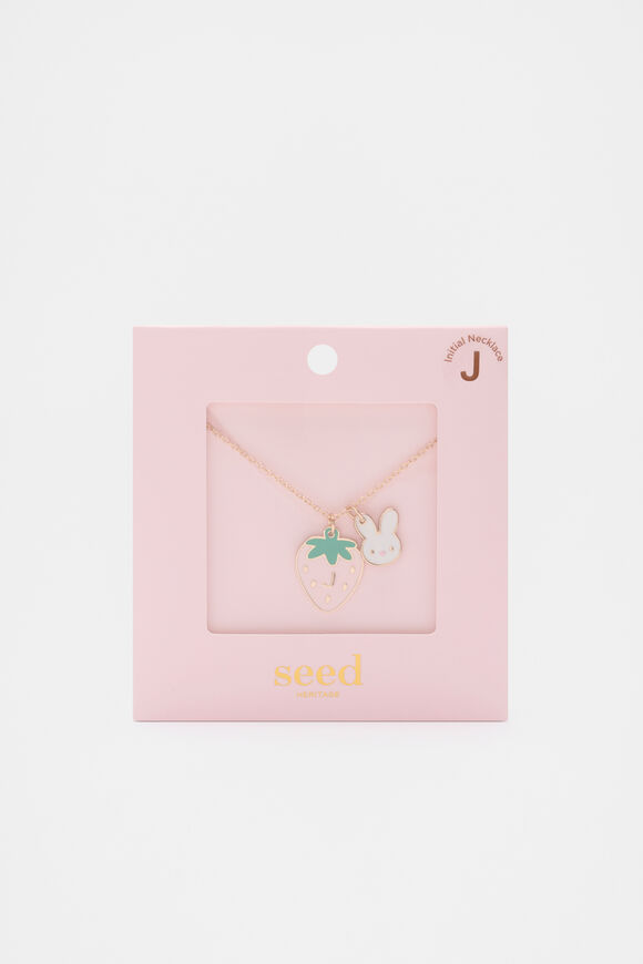 Bunny Initial Necklace  J  hi-res