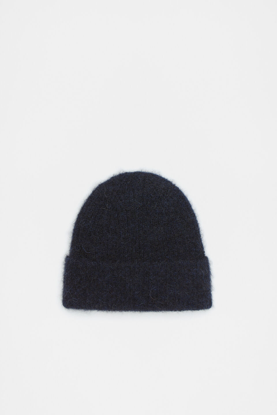 Fluffy Rib Knit Beanie  Twilight Blue