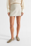 Wool Blend Mini Skirt  Vanilla Cream Marle  hi-res