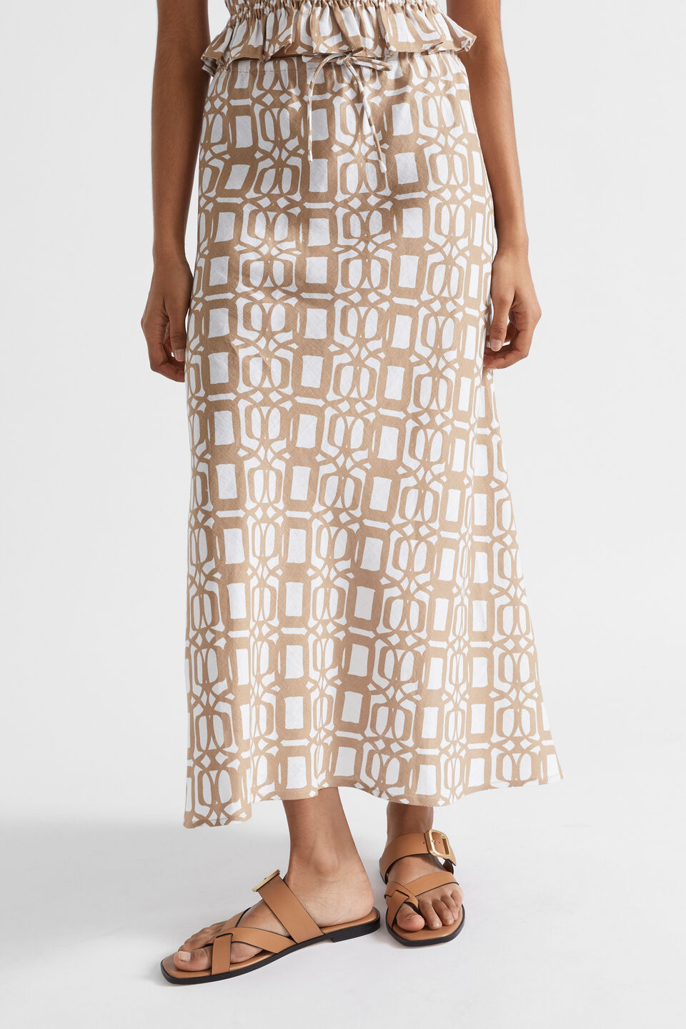Linen Retro Skirt  Barley Retro