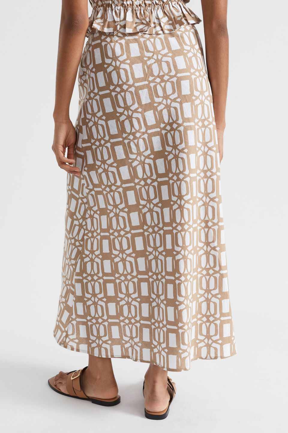 Linen Retro Skirt  Barley Retro