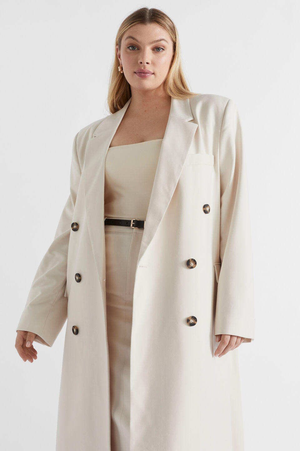 Longline Tailored Jacket  Frappe
