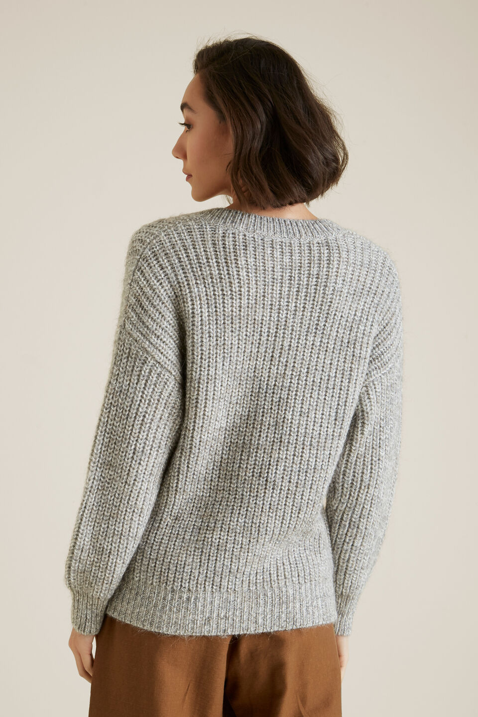 V Neck Chunky Sweater  