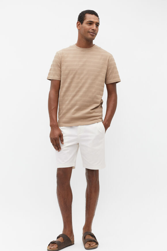 Texture Stripe Tee  Hazelnut  hi-res