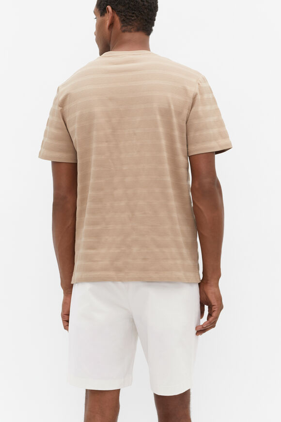 Texture Stripe Tee  Hazelnut  hi-res