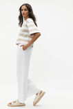 Boxy Boat Neck Tee  Cool Sand Stripe  hi-res