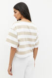 Boxy Boat Neck Tee  Cool Sand Stripe  hi-res