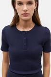 Henley Half Sleeve Top  Midnight Sky  hi-res