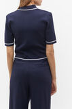 Crepe Knit Tipping Polo  Midnight Sky  hi-res
