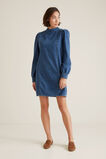 Mock Neck Denim Dress    hi-res
