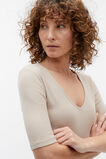 V Neck Half Sleeve Tee  Cool Sand  hi-res