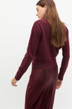 Merino Button Up Knit Cardigan  Plum Red  hi-res