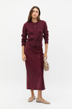 Satin Slip Skirt  Plum Red  hi-res