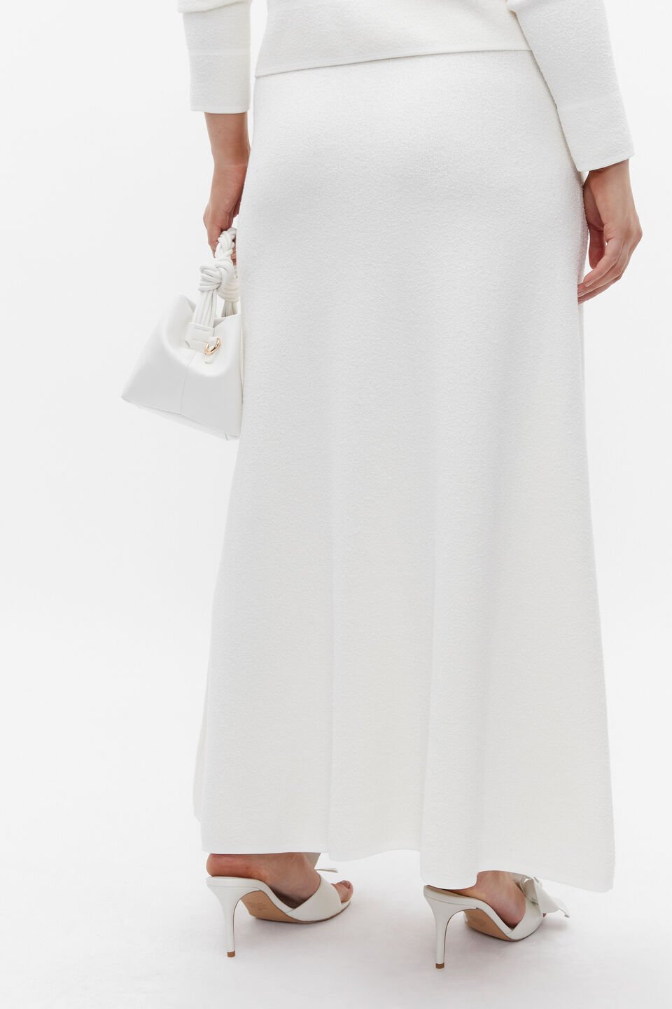 Boucle Knit Swing Skirt  Cloud Cream