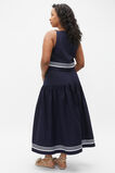 Poplin Stripe Trim Skirt  Midnight Sky  hi-res