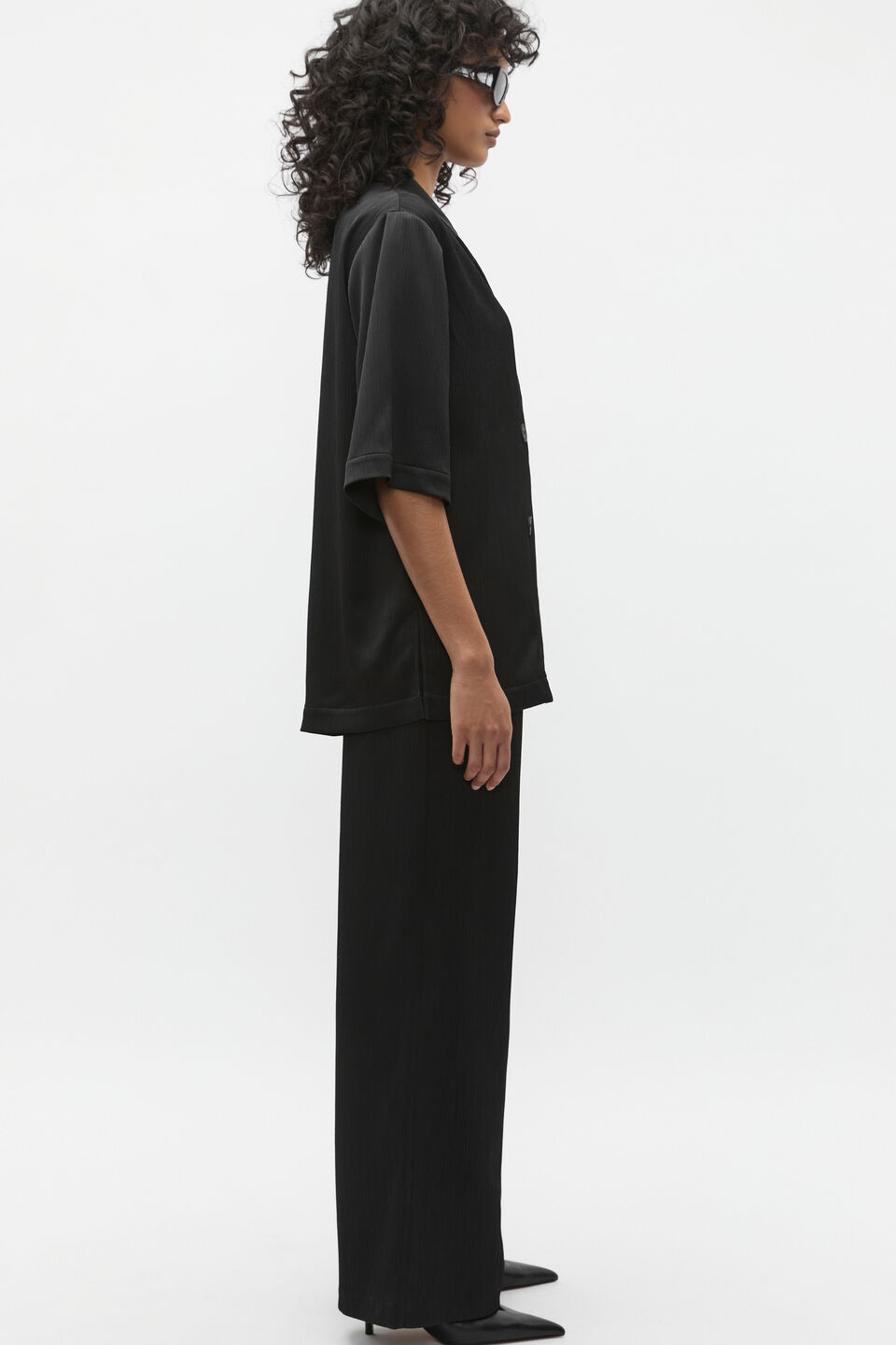 Plisse Pant  Black